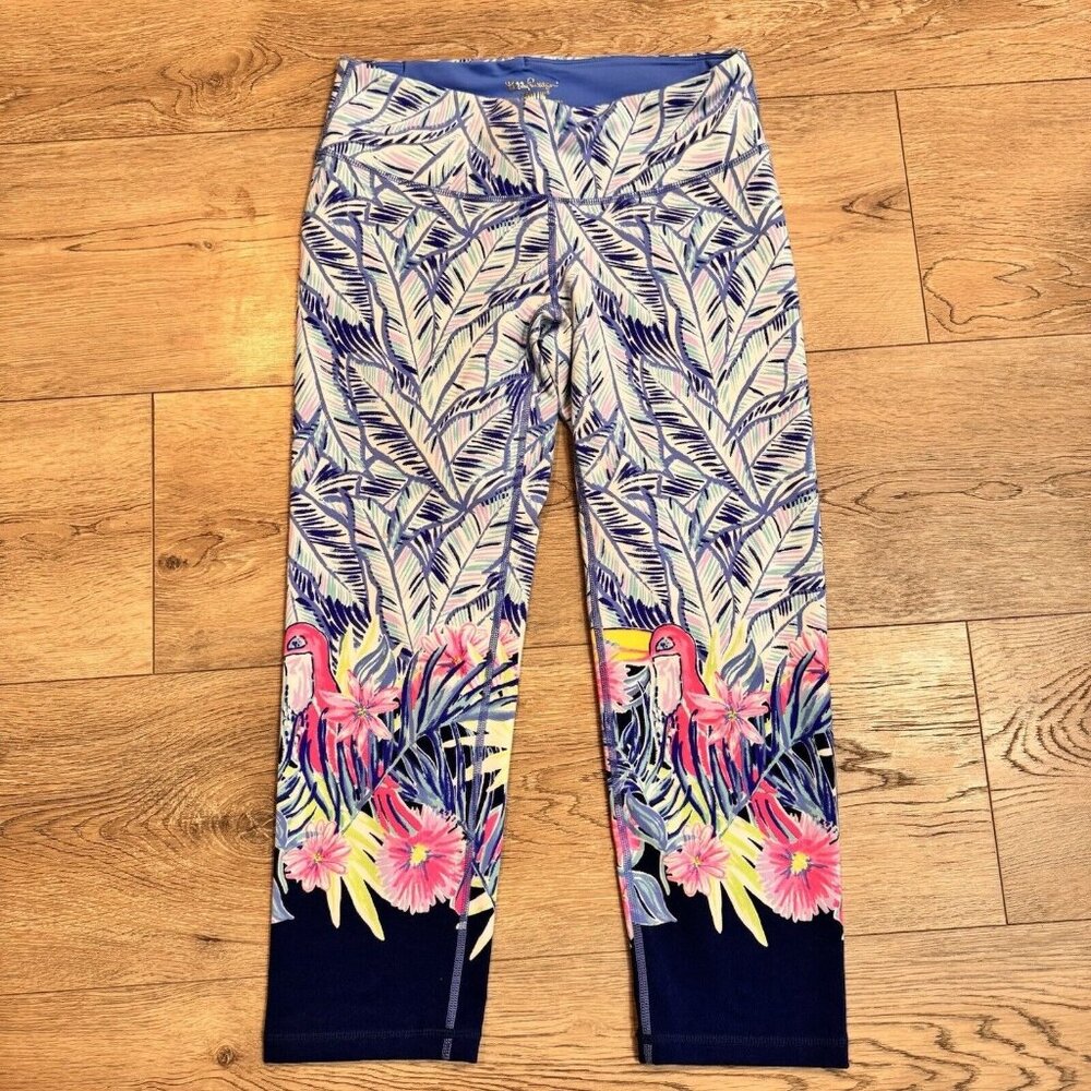 Lilly Pulitzer Luxletic Jolena Weekender Lets Mangoā Crop Leggings Size Small S